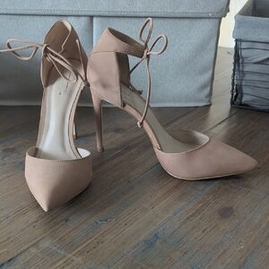 Aldo Nude Women's Heels with Ankle Ties